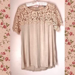 blush soft lace top
